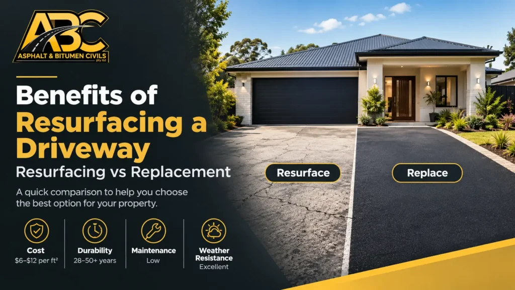 Benefits of Resurfacing a Driveway: Resurfacing vs Replacement